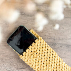 Étuis pour téléphone en macramé