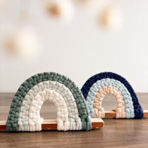 Arc en ciel décoration en macramé