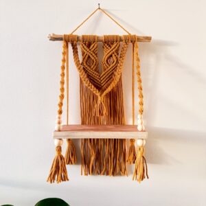 Kit étagère macramé ambre jaune moutarde_03