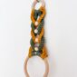 Porte serviette en macramé eucalyptus et moutarde