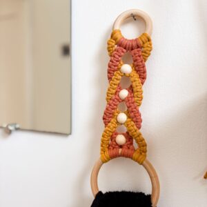 Porte serviette en macramé