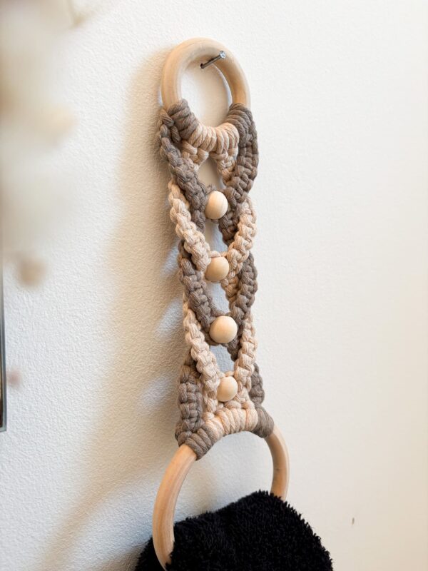 Porte serviette en macramé_02 Porte serviette en macramé_02