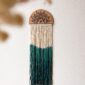 Décoration murale mandala et Ohm macramé teinture bleu_01