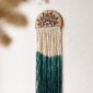 Décoration murale mandala et Ohm macramé teinture bleu_02