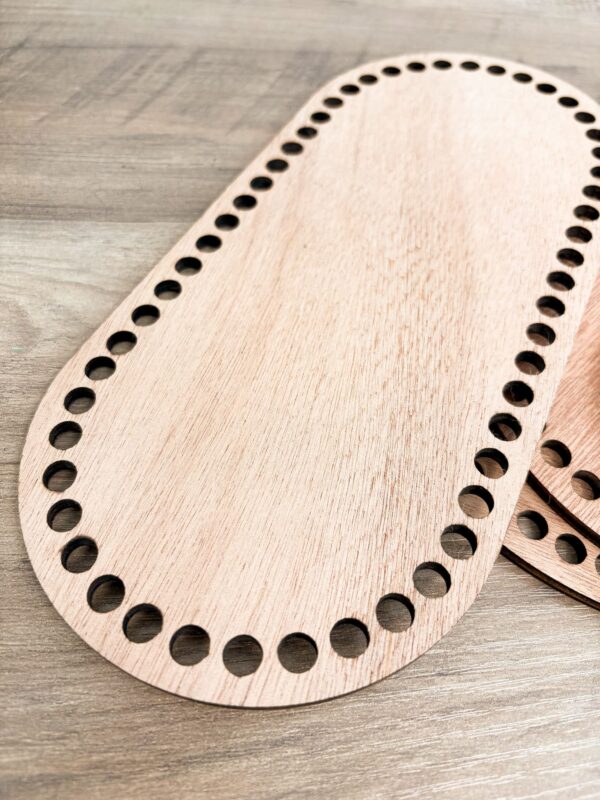 Fond de panier ovale crochet bois macramé_02 fond de panier crochet ovale