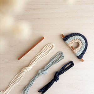 Recharge Kit DIY - Arc en ciel en macramé