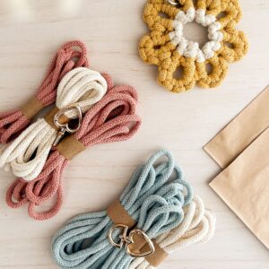 Recharge Kit DIY - Porte clé fleur en macramé