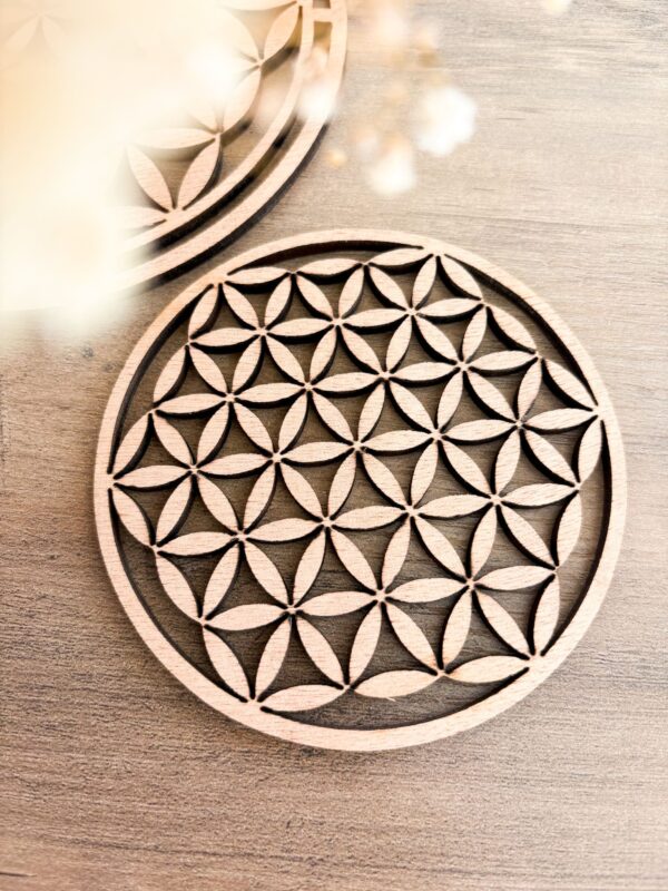 Socle fleur de vie en bois_02 Socle fleur de vie en bois_02
