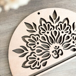 Socle mandala Ohm en bois avec encoche_02