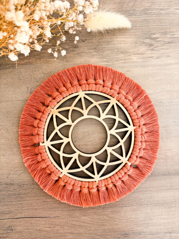 Sous verre macramé mandala teinte clair terracota_07 Sous verre macramé mandala teinte clair terracota_07
