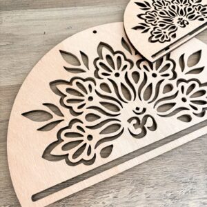 Support demi-lune bois pour macramé