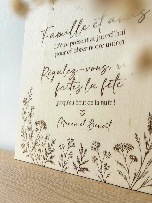 pancarte bois personnalisée mariage champetre _2 pancarte bois personnalisée mariage