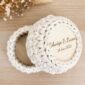 Boîte ronde au crochet personnalisée