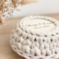 Boîte ronde au crochet personnalisée