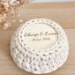 Boîte ronde au crochet personnalisée