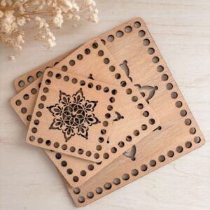 Couvercle & Fond ajouré en Bois mandala