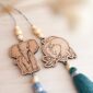 Décoration de Rétroviseur Macramé Personnalisable elephant