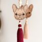 Décoration de retroviseur sur mesure en bois et macramé_01