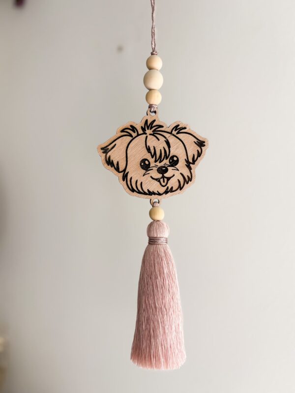 Décoration de retroviseur sur mesure en bois et macramé_02 Décoration de retroviseur sur mesure en bois et macramé_02