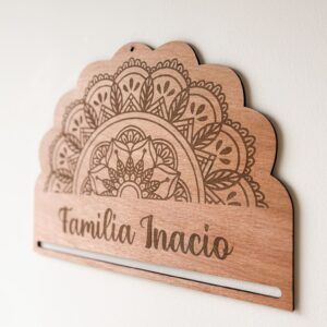 Support macramé bois personnalisé