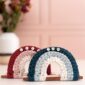 Arc en ciel taille S ton de boleu macramé naissance cadeau_02