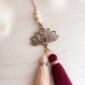 Décoration pompons interchangeables macramé