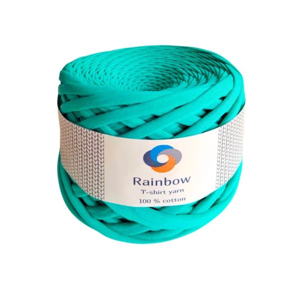 Fils tshirt Rainbow vert d'eau crochet Fils tshirt Rainbow