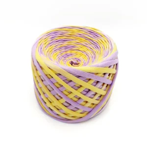 Fils tshirt dégradé Rainbow jaune et lavande crochet
