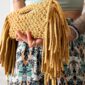 Pochette été en macramé jaune moutarde_03