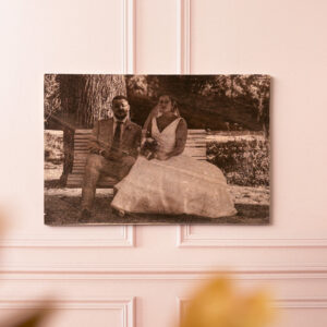 Photo gravée sur bois personnalisée en gravure laser artisanale