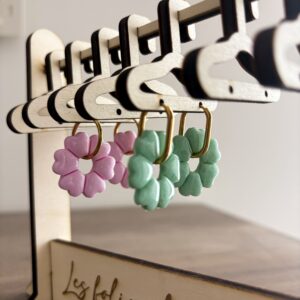 Présentoir bijoux bois pour boucles d'oreilles et colliers
