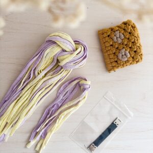 Recharge Kit DIY - Porte monnaie florale en macramé