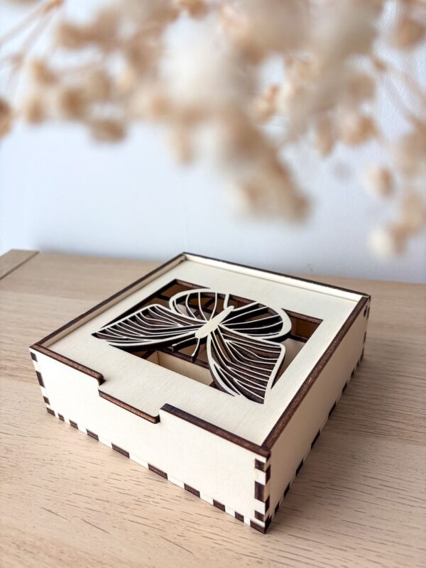 Boîte de rangement bois_02 papillon Boîte de rangement bois_02 papillon