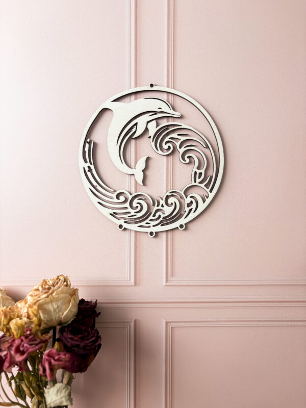Décoration murale dauphin loisirs créatifs en bois_01 Décoration murale dauphin loisirs créatifs en bois_01