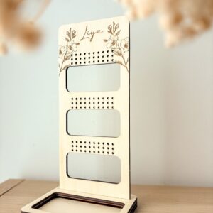 Porte-Boucles-dOreilles-en-Bois-personnalisable-prenom