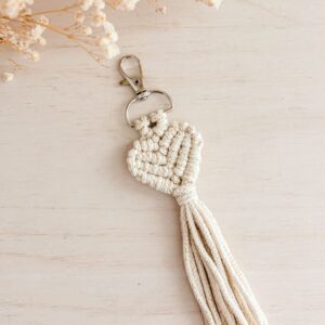 Kit porte-clé macramé cœur