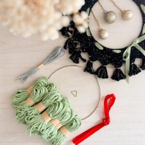Recharge kit DIY couronne de porte macramé