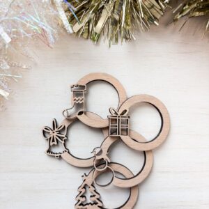 Anneau en bois de Noël_02