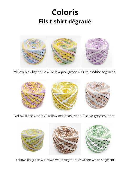 Coloris fils tshirt dégradé Coloris fils tshirt dégradé
