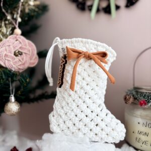 Tuto - Chaussette de Noël en macramé