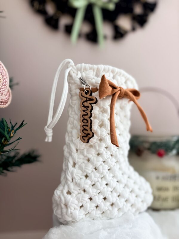 Chaussette de Noël_02 Kit DIY chaussette de Noël en macramé à réaliser soi-même