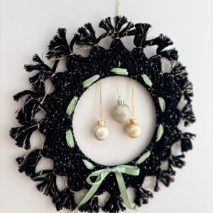 Kit DIY couronne de porte Noël en macramé à réaliser soi-même