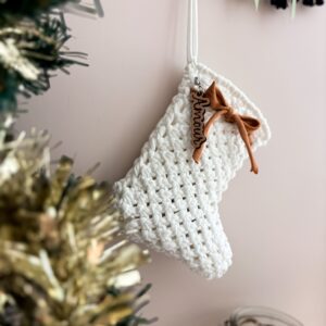 Kit chaussette de Noël macramé