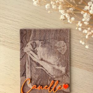 photo gravée sur bois personnalisée