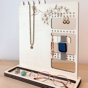 Grand Porte-Bijoux en Bois Personnalisable