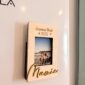 Cadre photo magnétique personnalisé en bois avec gravure et mot en plexi