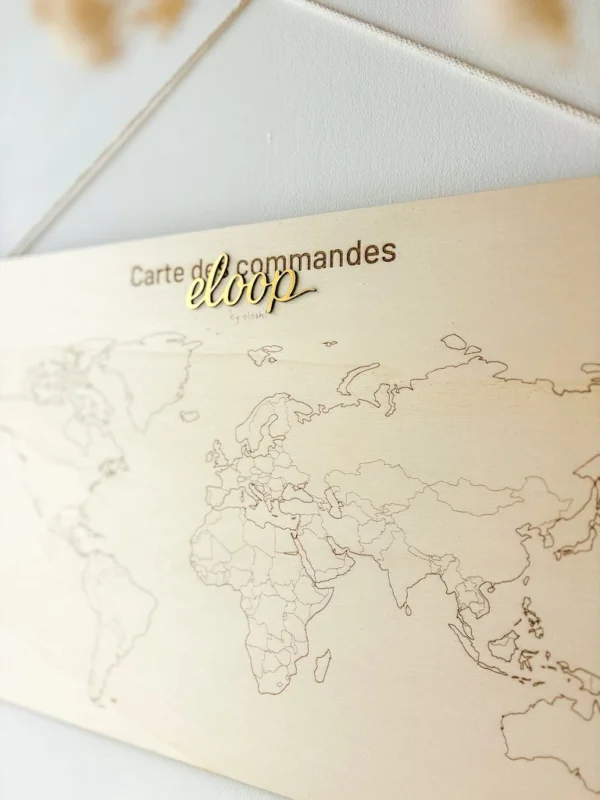 carte à punaiser en bois monde 02 carte à punaiser en bois