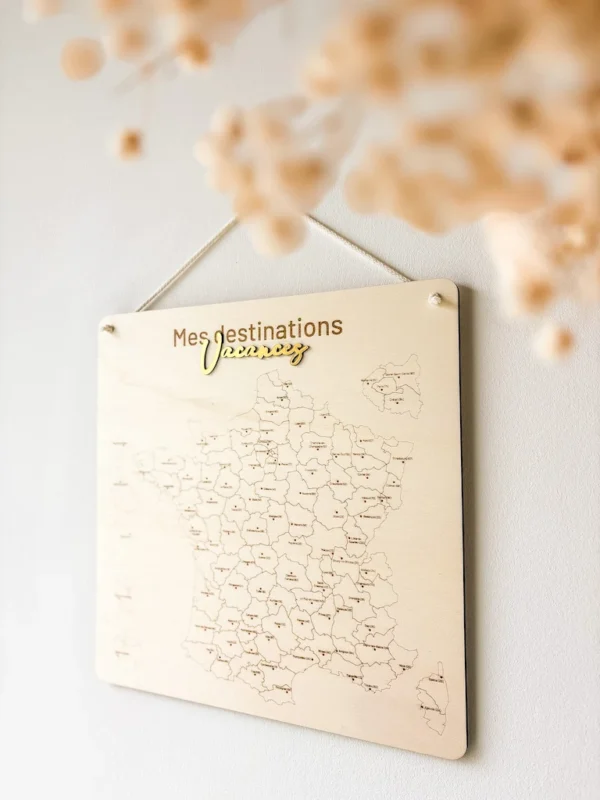 carte bois à punaiser en bois les voyages carte à punaiser en bois