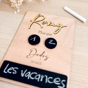 Pancarte compte à rebours personnalisable