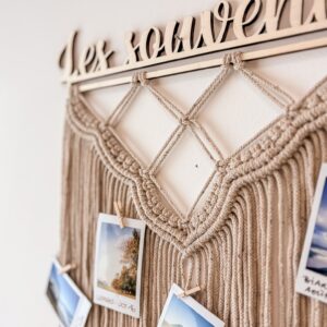 Pêle-Mêle photo macramé personnalisable